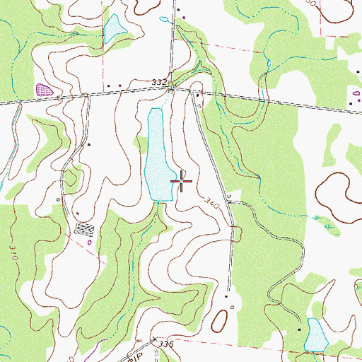 Topographic Map of Bowen Lake Dam, GA