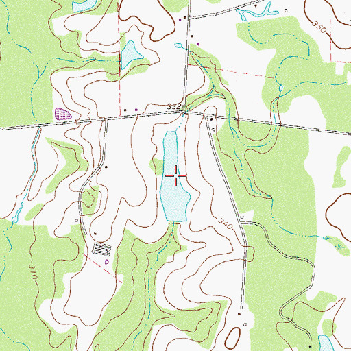 Topographic Map of Bowen Lake, GA