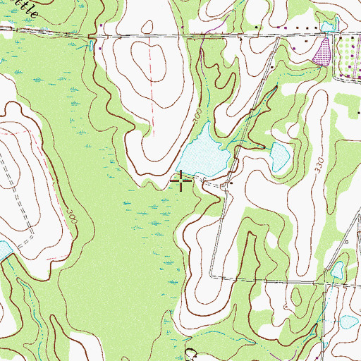 Topographic Map of Stone Lake Dam, GA