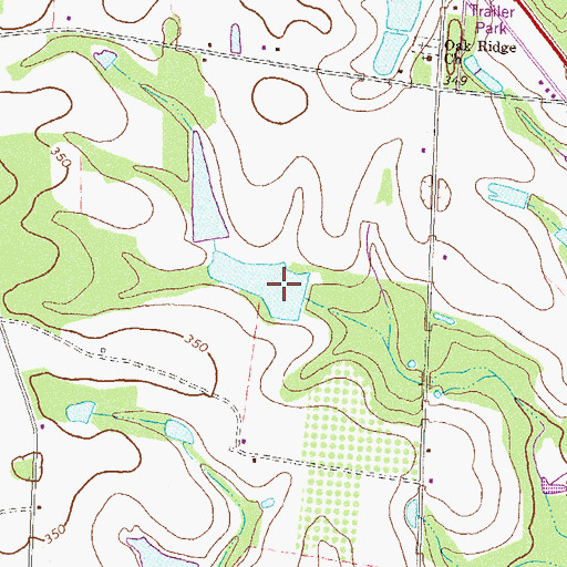 Topographic Map of Hawes Lake Dam, GA