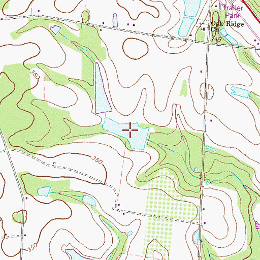 Topographic Map of Hawes Lake, GA
