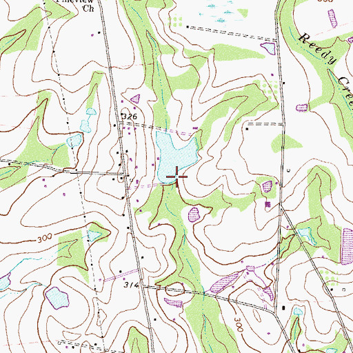 Topographic Map of Spradley Lake Dam, GA