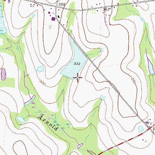 Topographic Map of Jones Lake Dam, GA