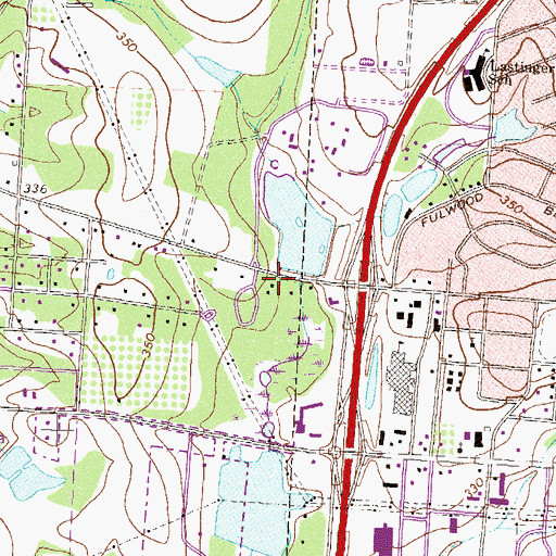 Topographic Map of Agrirama Lake Dam, GA
