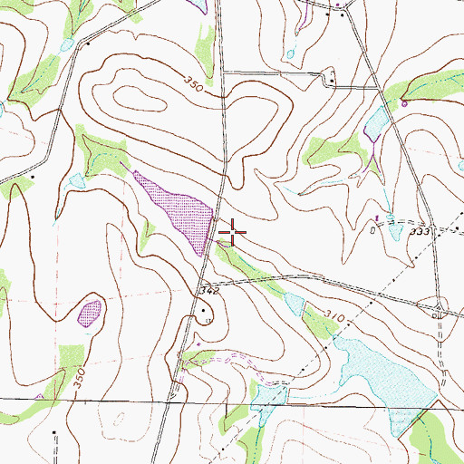 Topographic Map of Moorman Lake Dam, GA