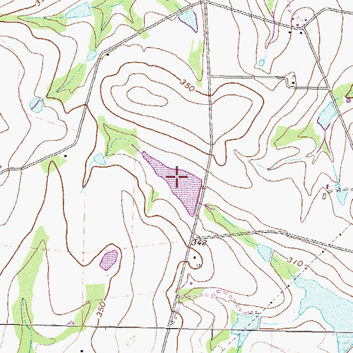 Topographic Map of Moorman Lake, GA