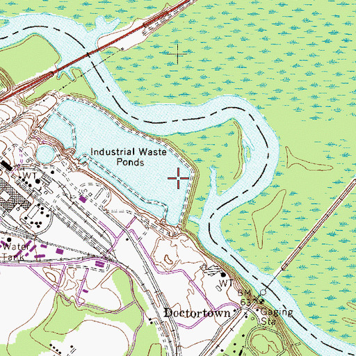 Topographic Map of Rayonier Lake Dam North, GA