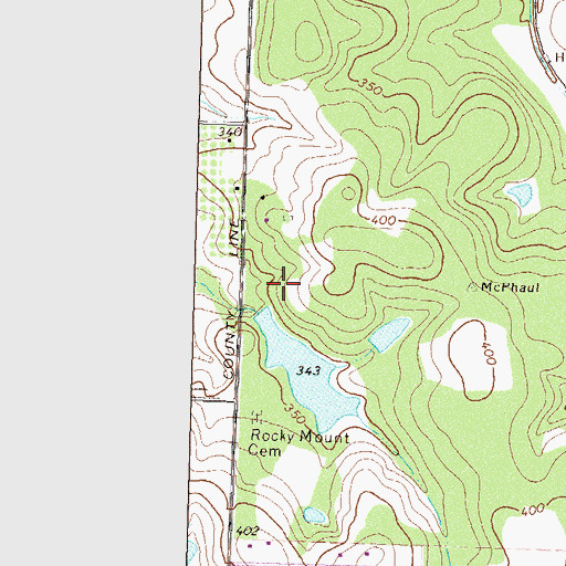 Topographic Map of Pritchard Lake Dam, GA