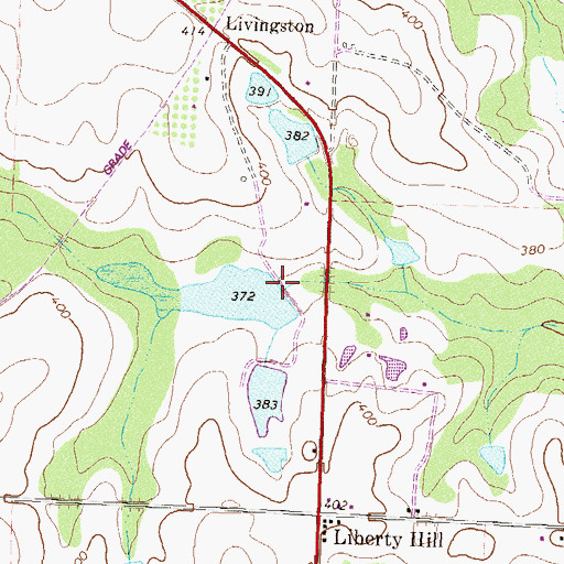 Topographic Map of Jenkins Lake Dam, GA