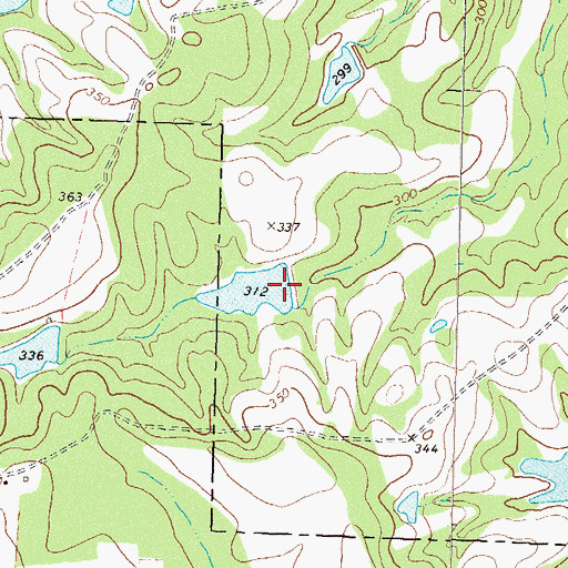 Topographic Map of Beadles Lake Dam, GA