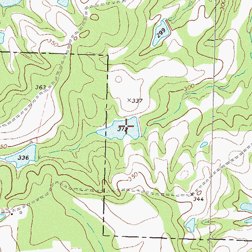 Topographic Map of Beadles Lake, GA