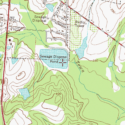 Topographic Map of City of Sylvester Lake Dam, GA