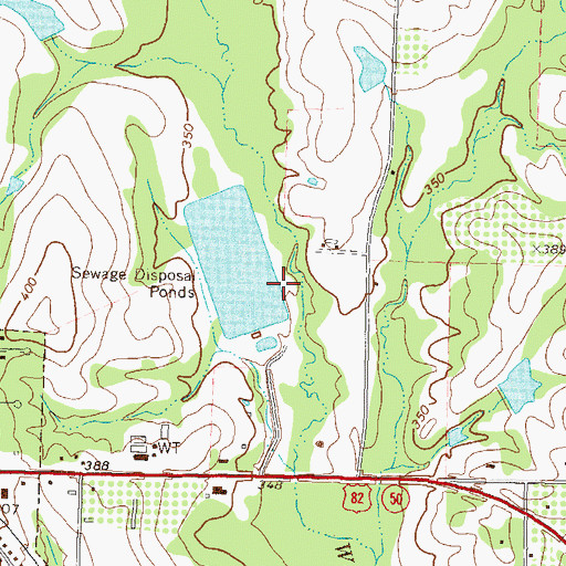 Topographic Map of City of Sylvester Lake North Dam, GA