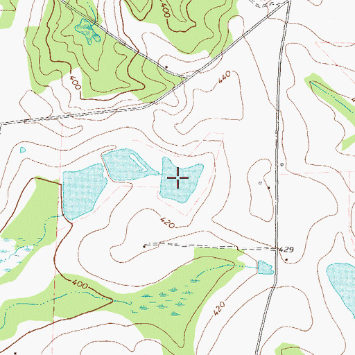 Topographic Map of Knight Lake, GA