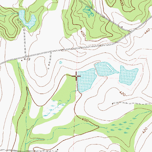 Topographic Map of Knight Lake West Dam, GA