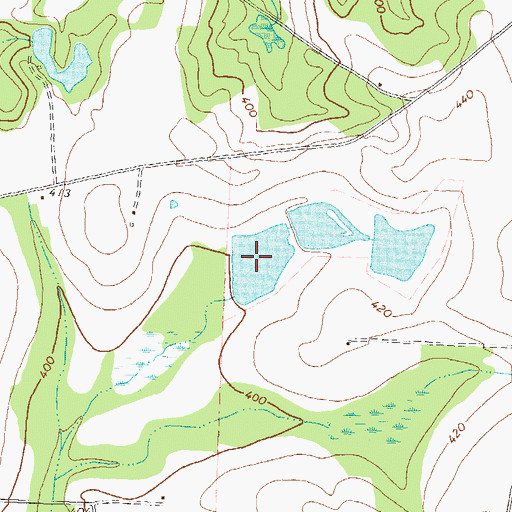 Topographic Map of Knight Lake West, GA