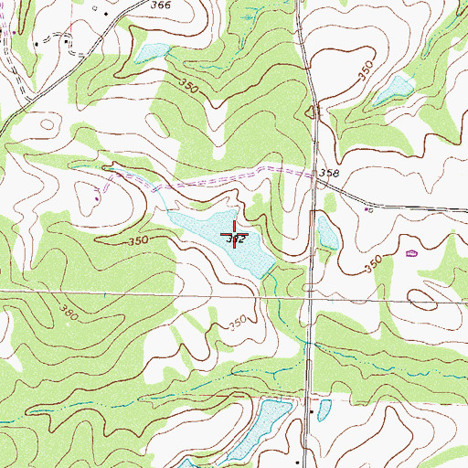 Topographic Map of Brown Lake, GA