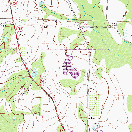Topographic Map of Sumner Lake Dam, GA