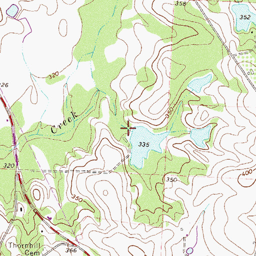 Topographic Map of Sizemore Lake Dam, GA