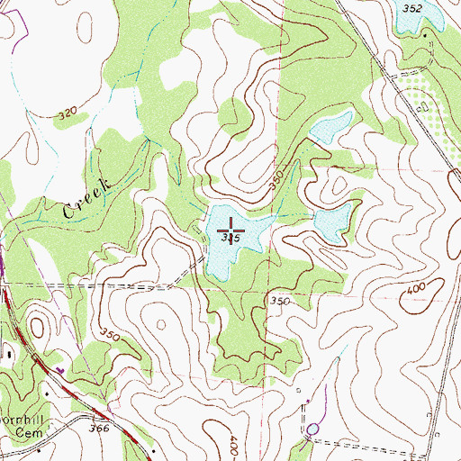 Topographic Map of Sizemore Lake, GA