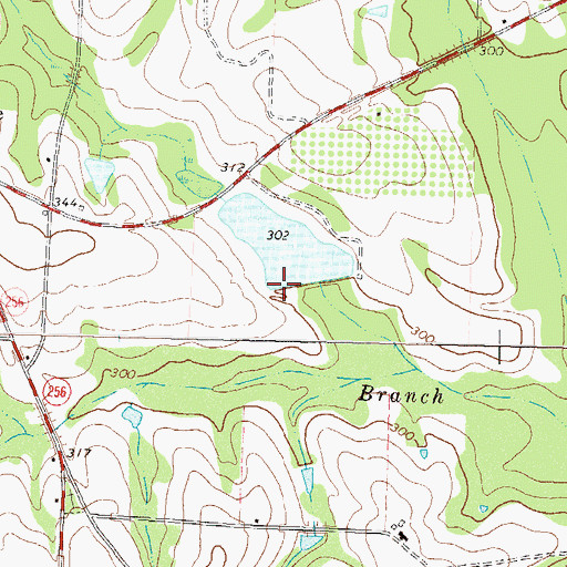Topographic Map of Walker Lake Dam, GA