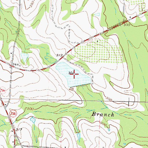 Topographic Map of Walker Lake, GA