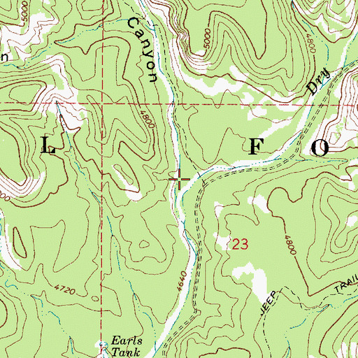Topographic Map of Secret Canyon, AZ