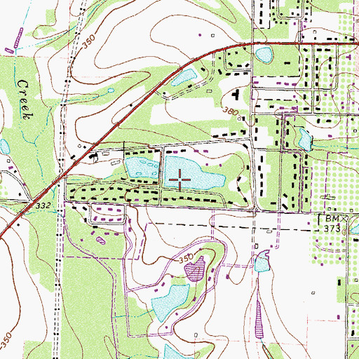 Topographic Map of Simms Lake Dam, GA