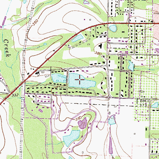 Topographic Map of Simms Lake, GA