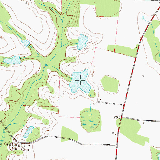 Topographic Map of Tucker Lake, GA