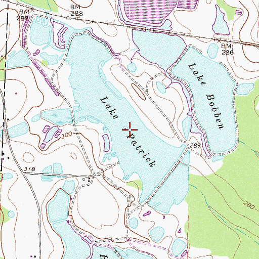 Topographic Map of Lake Patrick Dam, GA