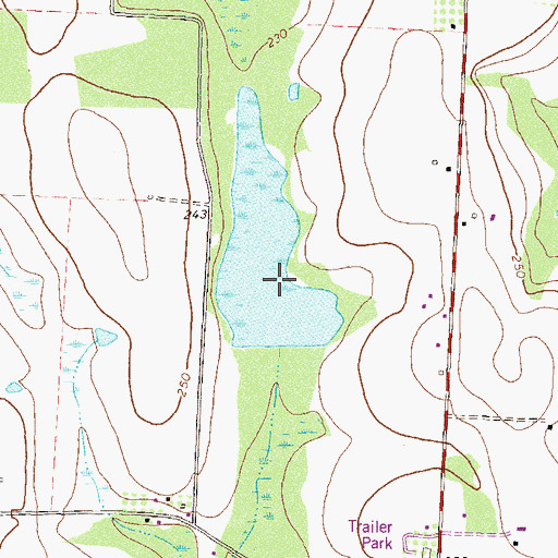 Topographic Map of Burton Lake, GA