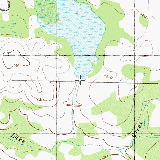 Topographic Map of Riverbend Plantation Lake, GA