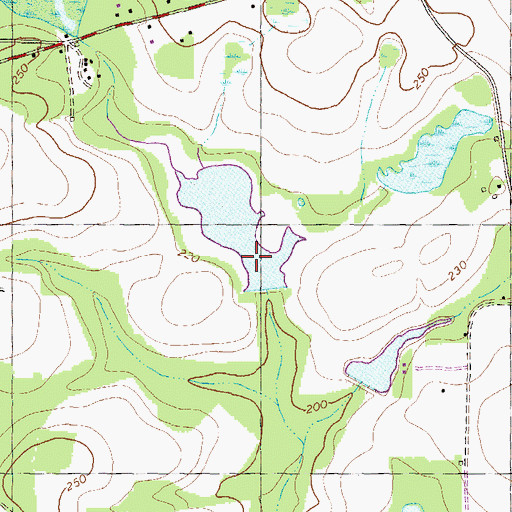 Topographic Map of Lake Pope Dam, GA