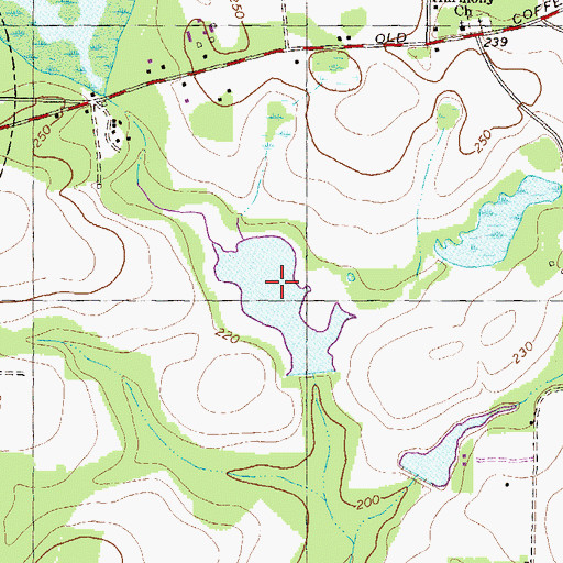 Topographic Map of Lake Pope, GA