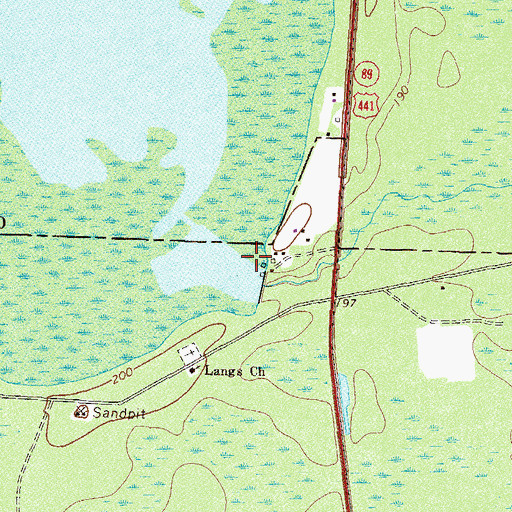 Topographic Map of Guest Millpond, GA