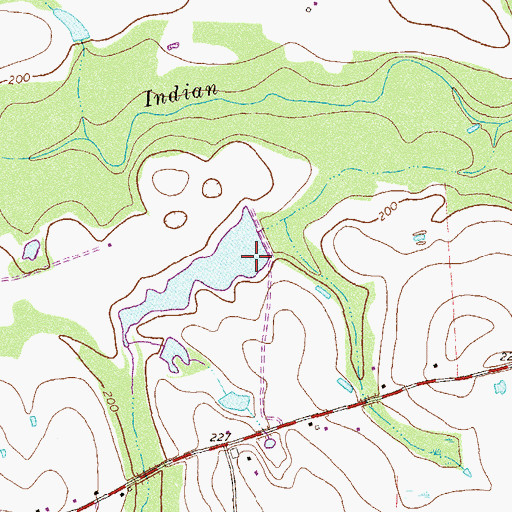 Topographic Map of Cardin Lake Dam, GA