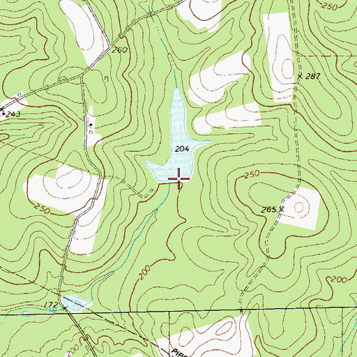 Topographic Map of Coastal Loan Company Lake Dam, GA
