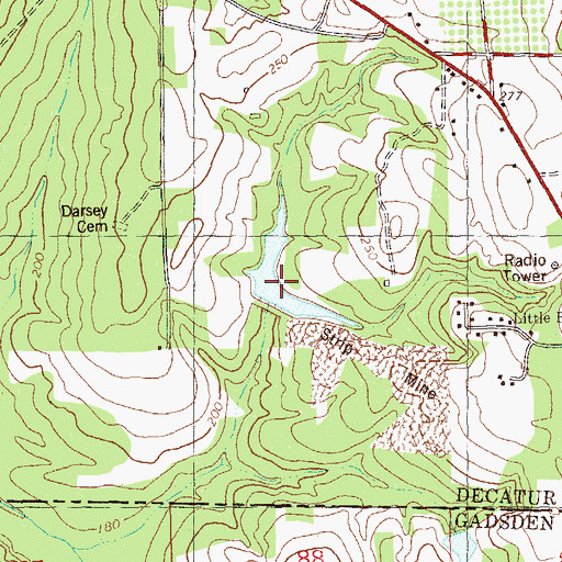 Topographic Map of Dubarco South Lake, GA