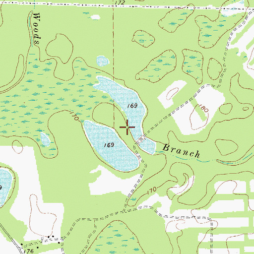 Topographic Map of Hunter Lake Dam, GA