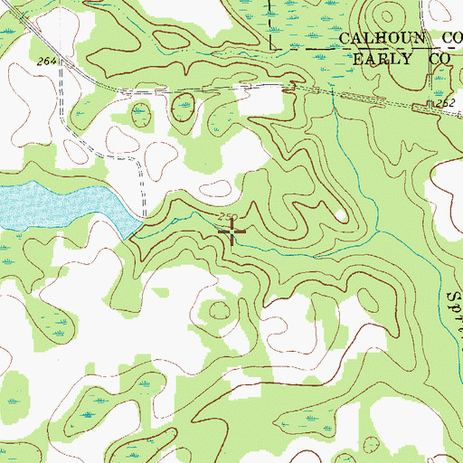 Topographic Map of Kolomoki Plantation Lake, GA