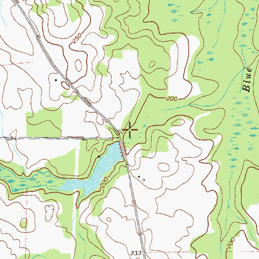 Topographic Map of Bridges Lake Dam, GA