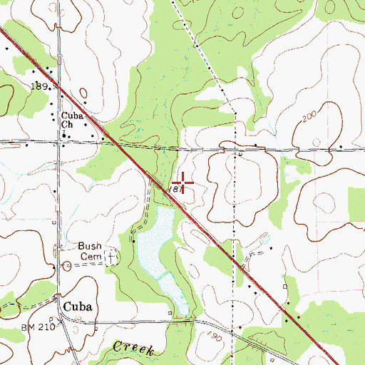 Topographic Map of Maddox Lake Dam, GA