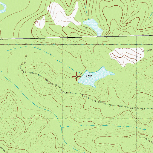 Topographic Map of Hawkins Lake Dam, GA