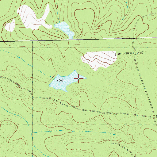 Topographic Map of Hawkins Lake, GA
