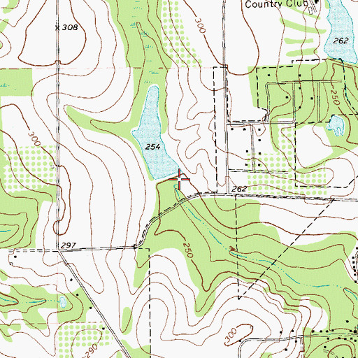 Topographic Map of Falconer Lake Dam, GA