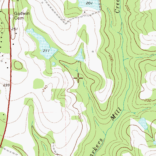 Topographic Map of Wight Lake South, GA
