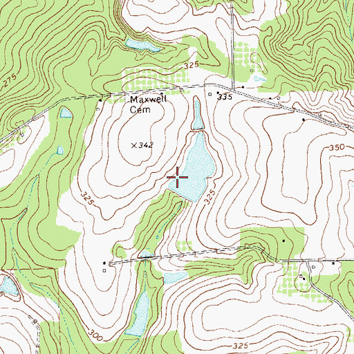 Topographic Map of Whigham Lake Dam, GA