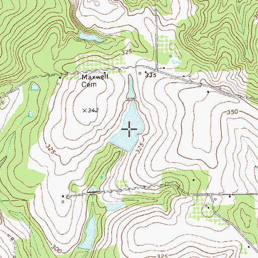 Topographic Map of Whigham Lake, GA