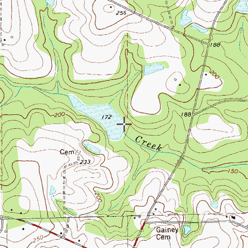 Topographic Map of Harold Lake Dam, GA